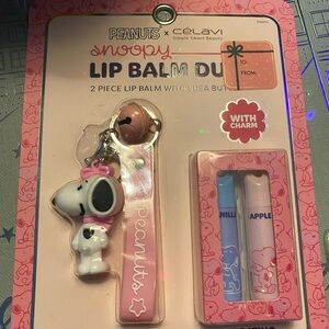 Peanuts Snoopy Lip Balm Duo with Pink Charm